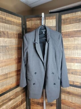 Rachel Zoe Men's Gray Glen Plaid Double-Breasted Sport Coat